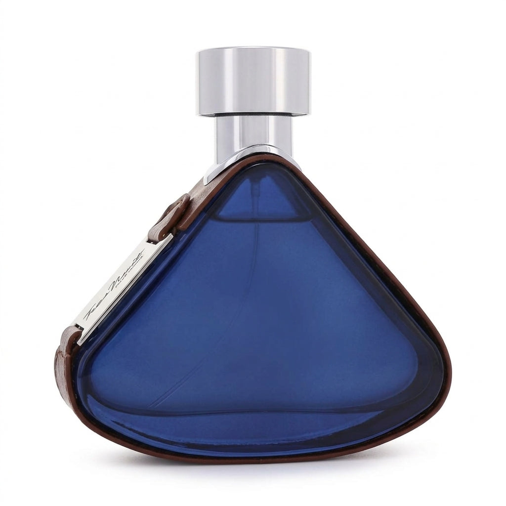 Men's Fragrance Bottle — Studio - Back View | Generated by Modelize