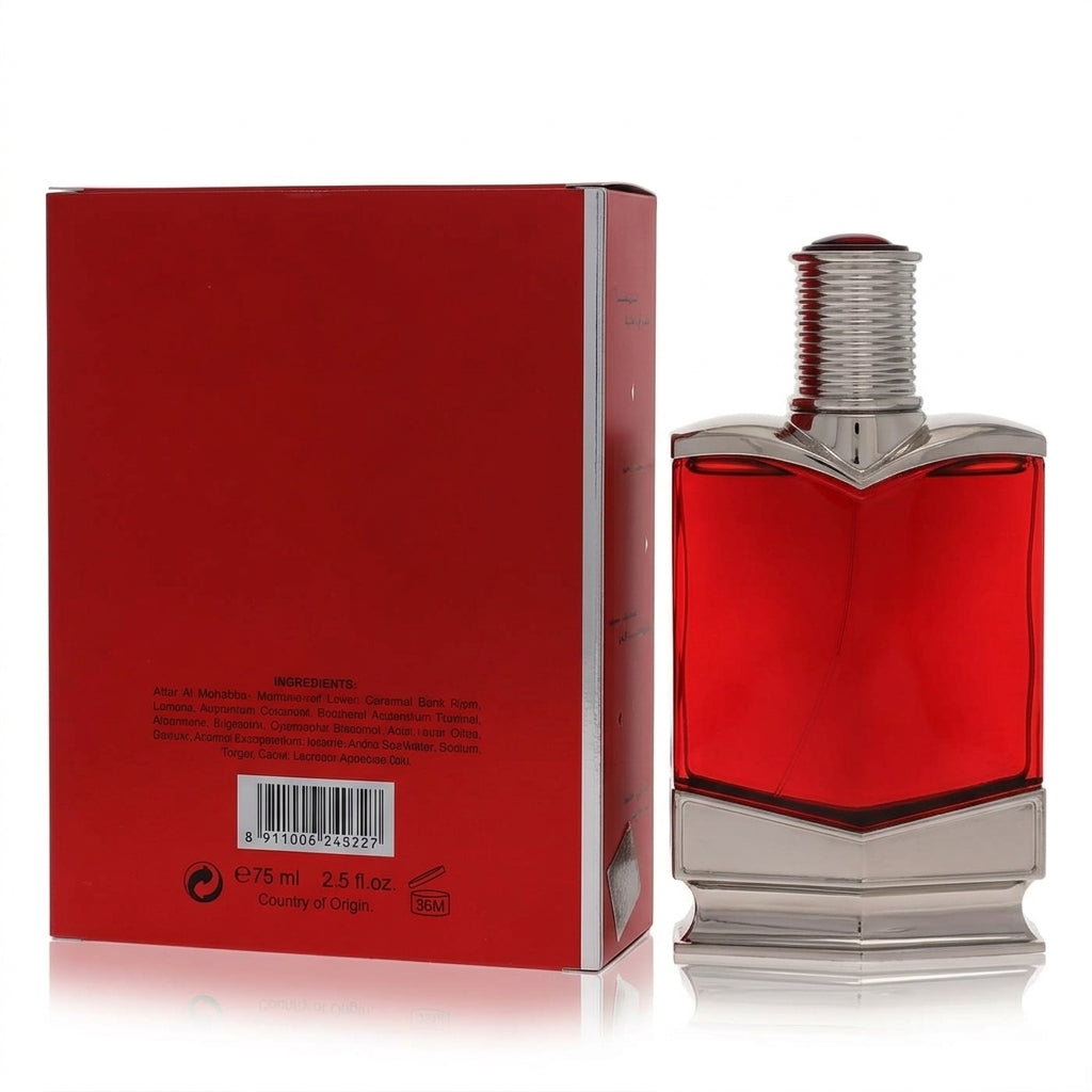 Fragrance bottle and packaging — Studio - Back View | Generated by Modelize