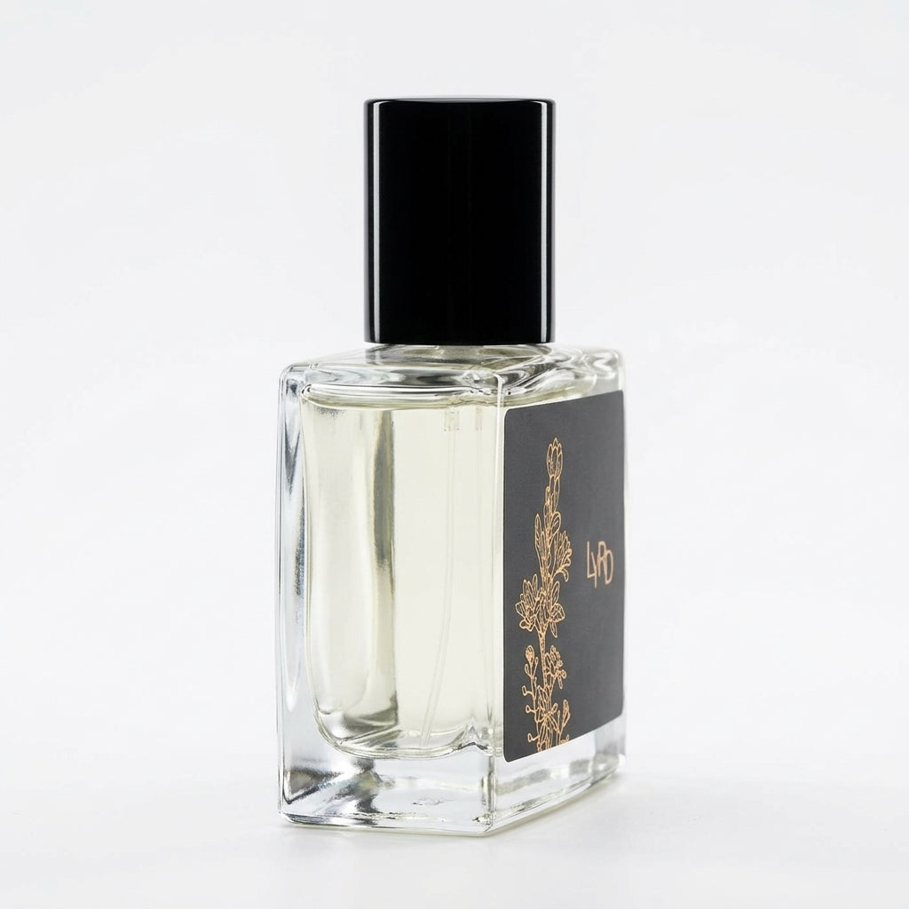 Perfume bottle — Studio - Side View | Generated by Modelize