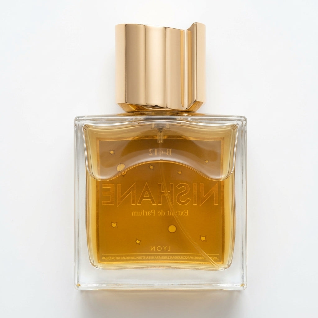 Luxury perfume bottle — Flat Lay - Back | Generated by Modelize