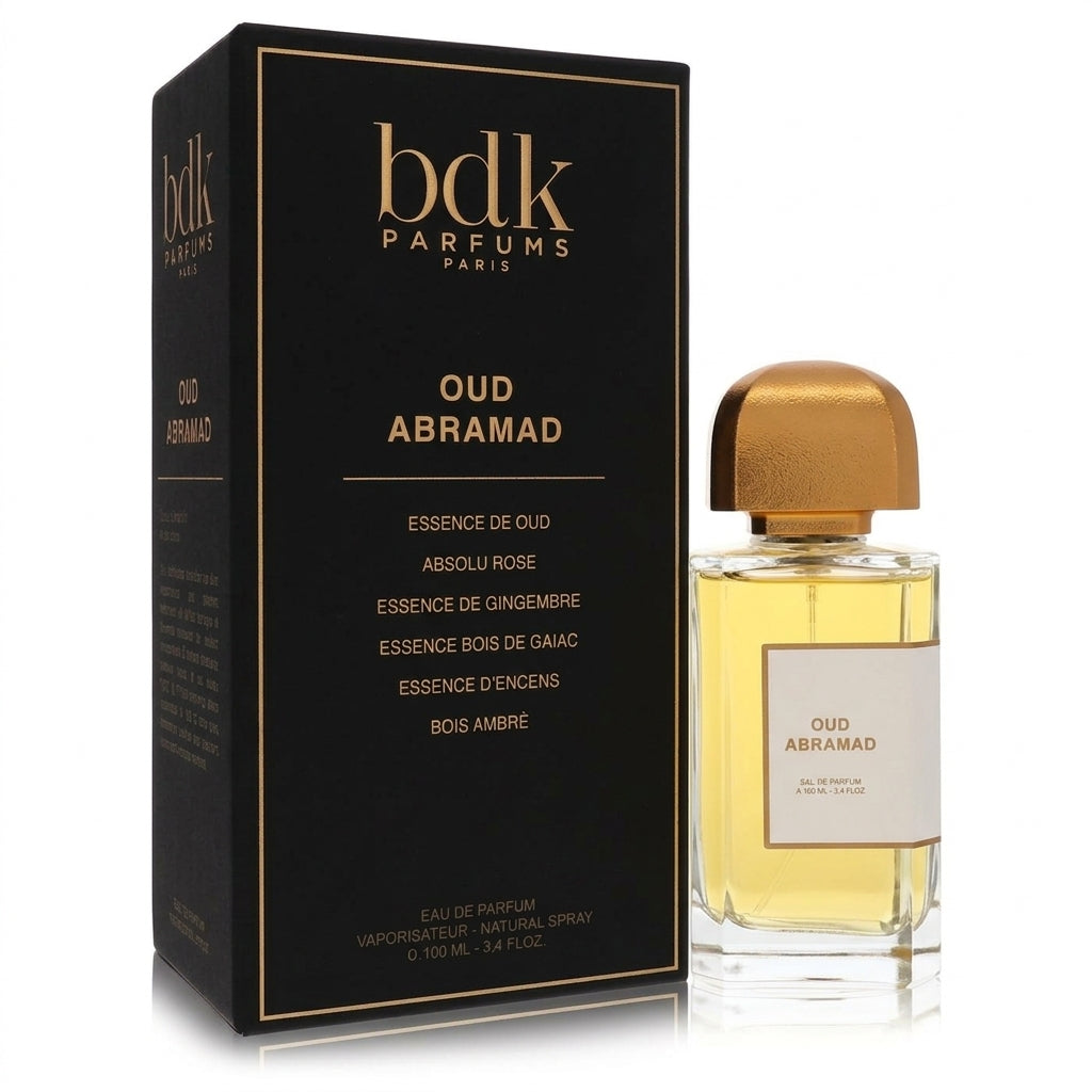 Fragrance bottle and packaging — Studio - Side View | Generated by Modelize