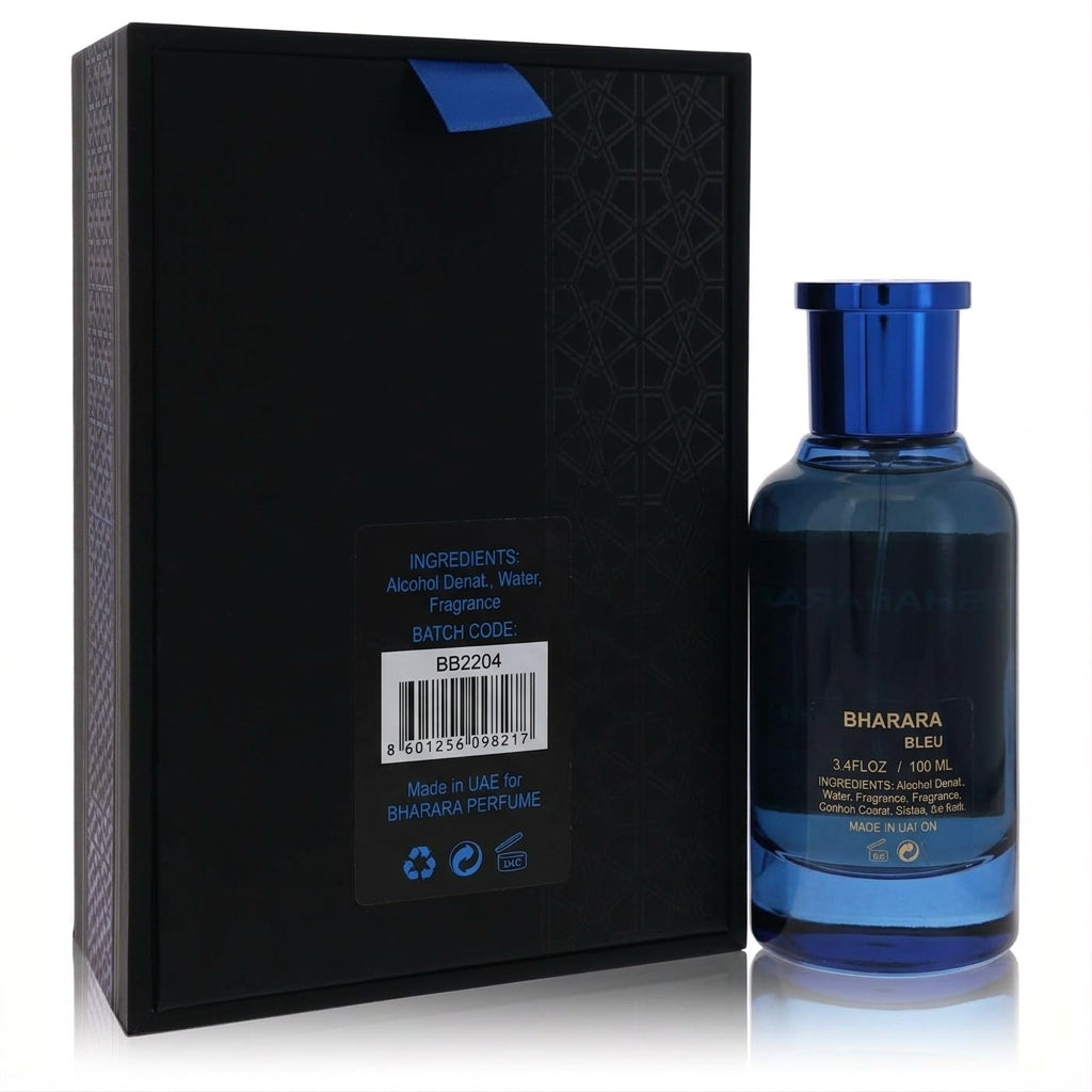 Fragrance bottle and luxury gift box — Studio - Back View | Generated by Modelize