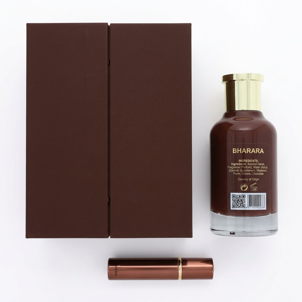 Fragrance set — Flat Lay - Back | Generated by Modelize