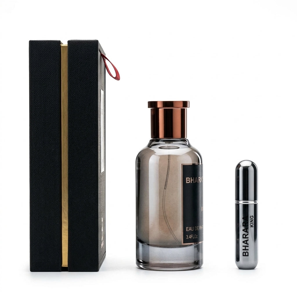 Fragrance Gift Set — Studio - Side View | Generated by Modelize