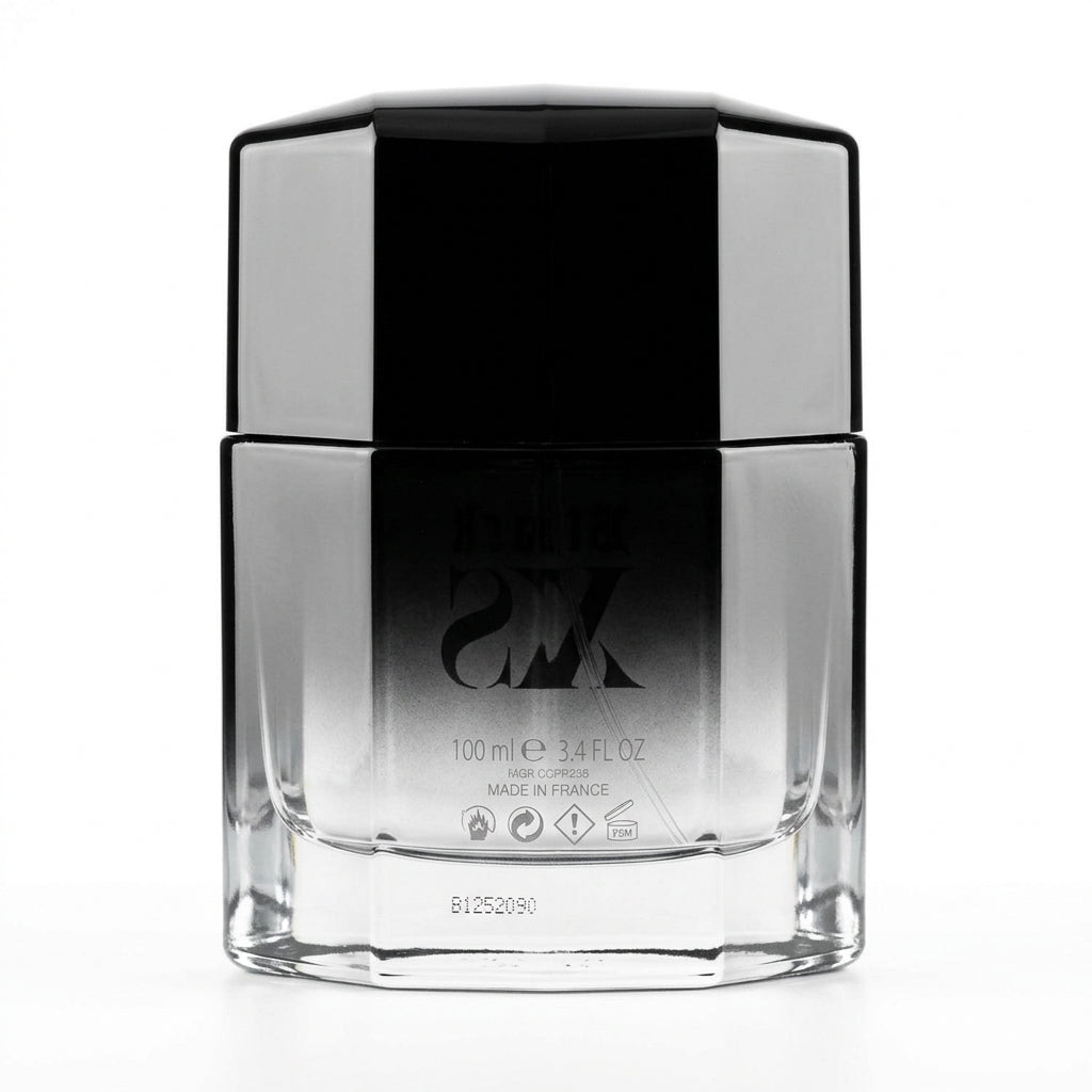 Eau de Toilette fragrance bottle — Studio - Back View | Generated by Modelize