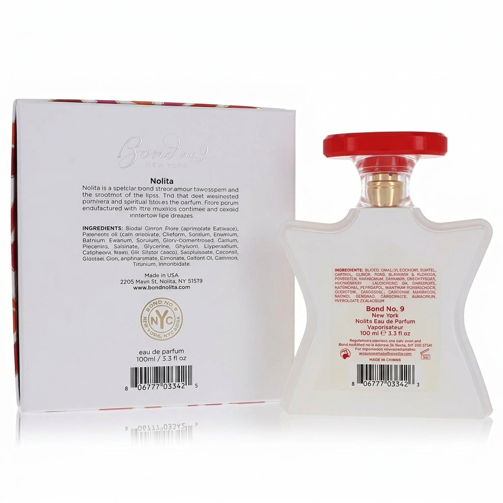 Perfume bottle and packaging — Studio - Back View | Generated by Modelize