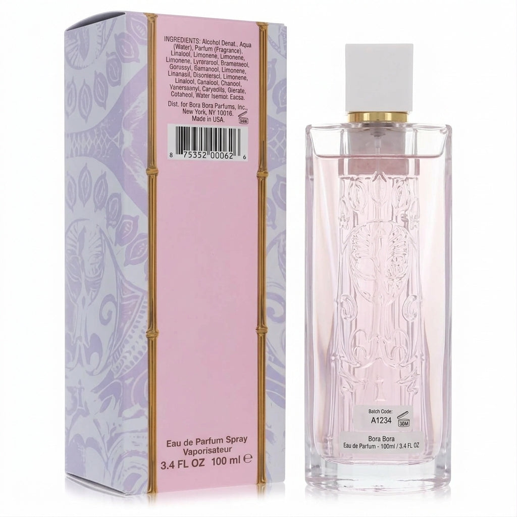 Perfume bottle and packaging — Studio - Back View | Generated by Modelize