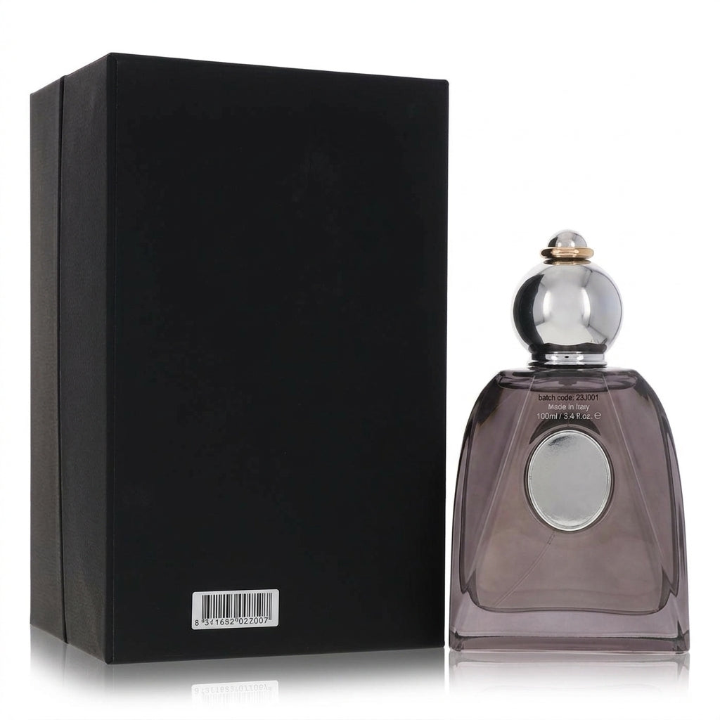 Fragrance bottle and box — Studio - Back View | Generated by Modelize
