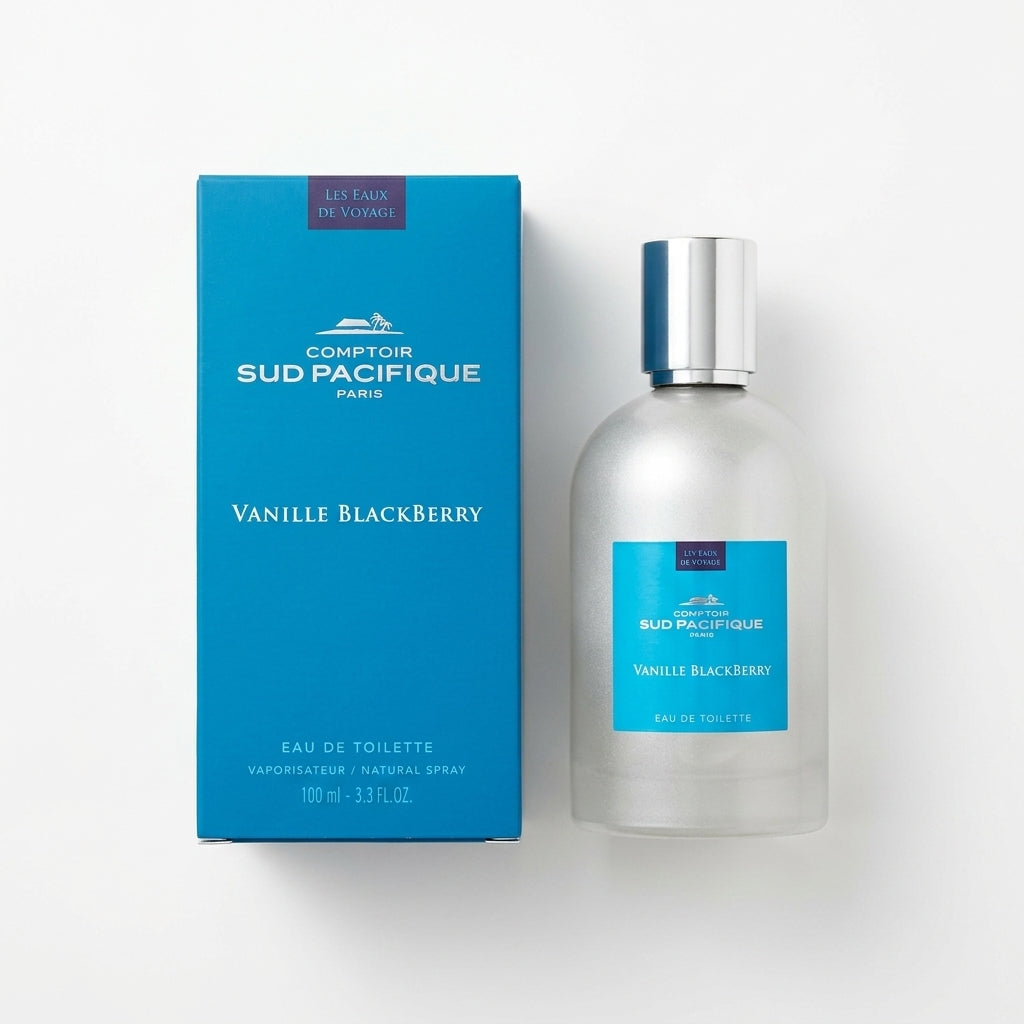 Fragrance bottle and box — Flat Lay - Front | Generated by Modelize