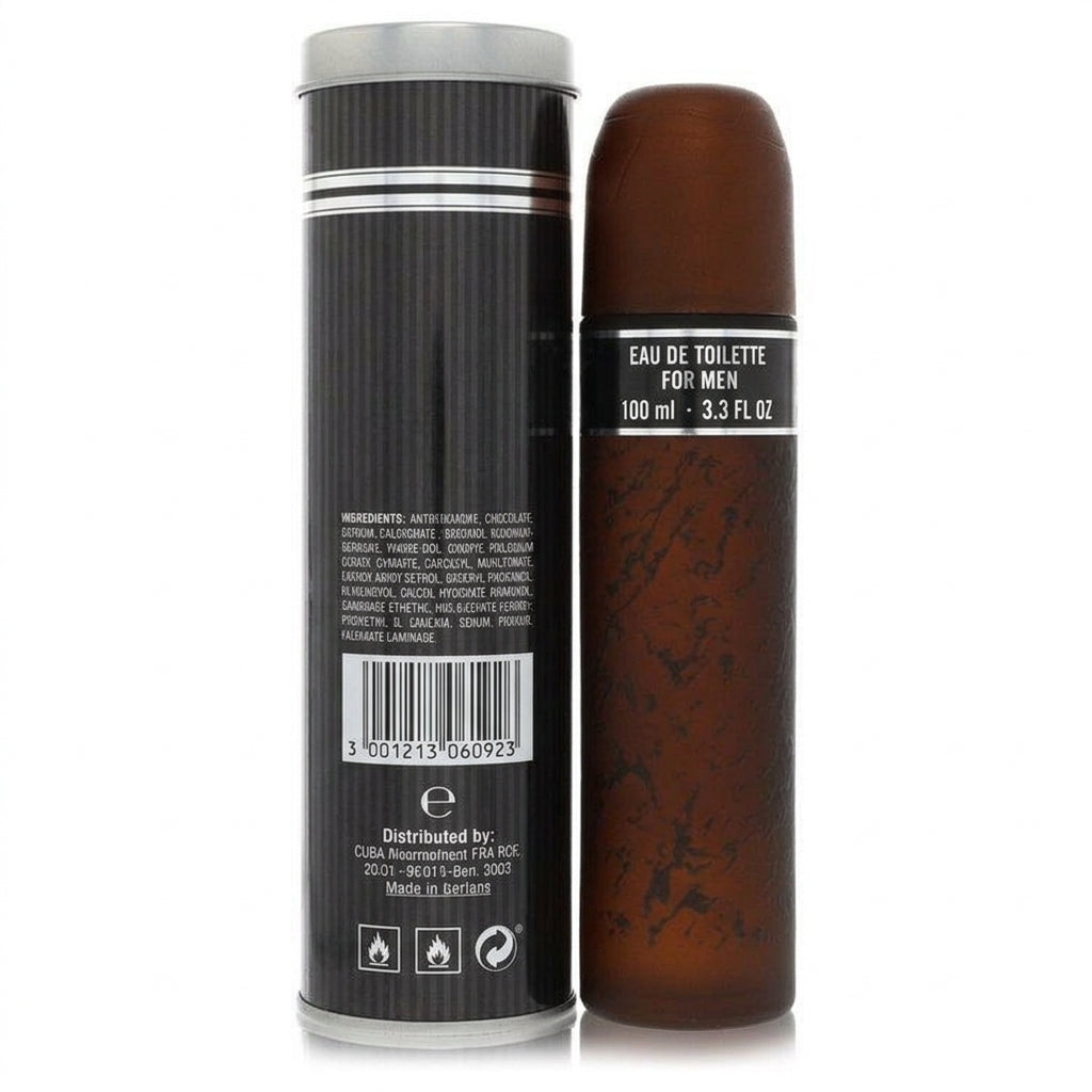 Fragrance bottle and collectible tin — Studio - Back View | Generated by Modelize
