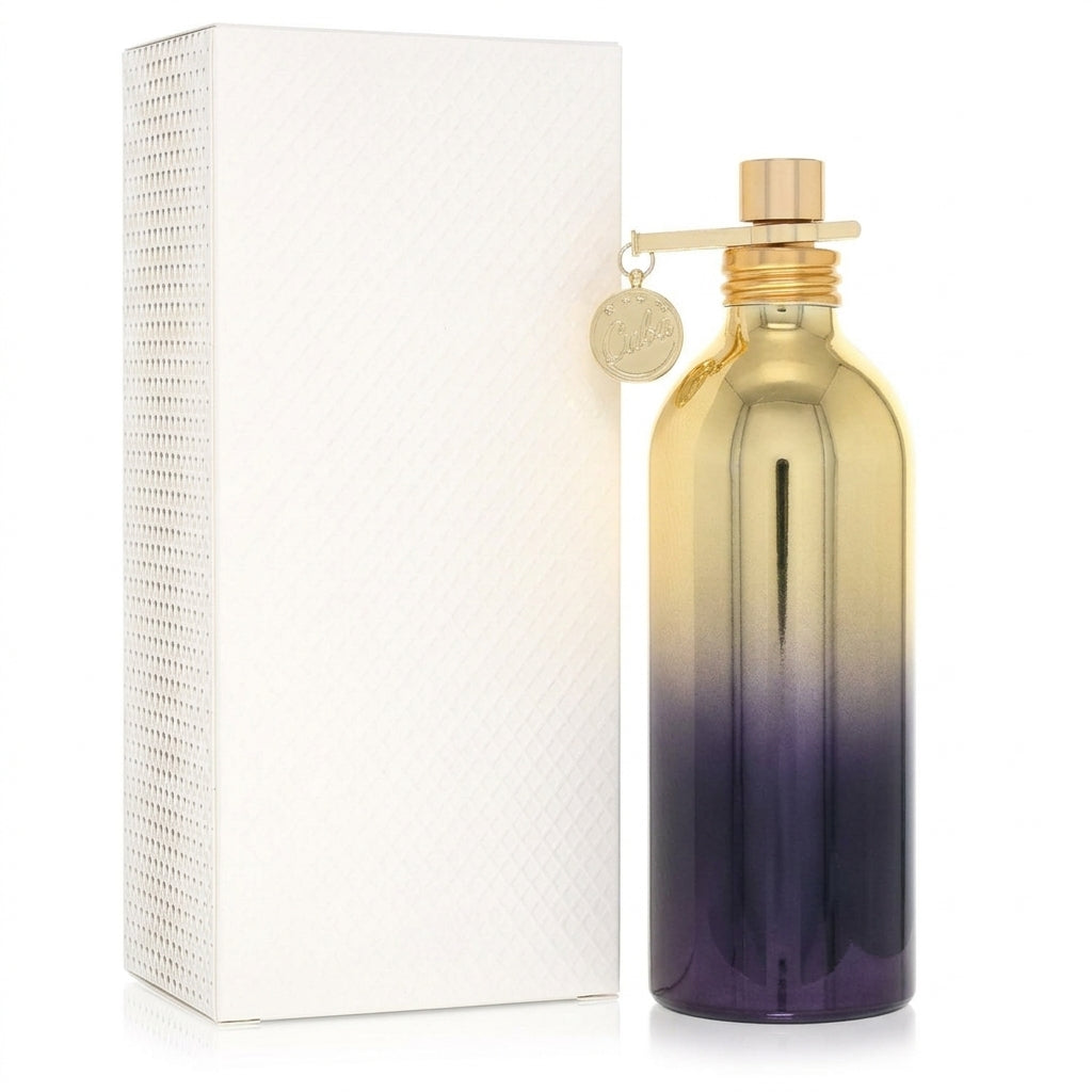 Fragrance bottle and packaging — Studio - Back View | Generated by Modelize