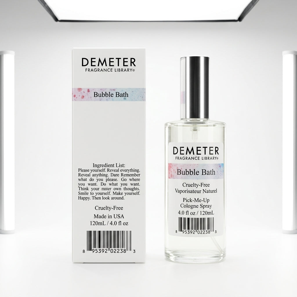Cologne spray and packaging — Studio - Back View | Generated by Modelize