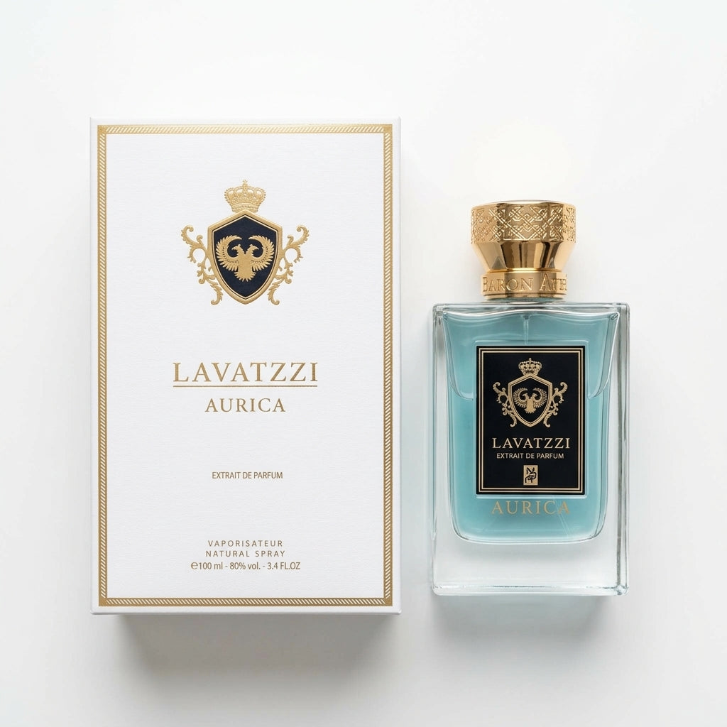 Perfume Extrait De Parfum — Flat Lay - Front | Generated by Modelize