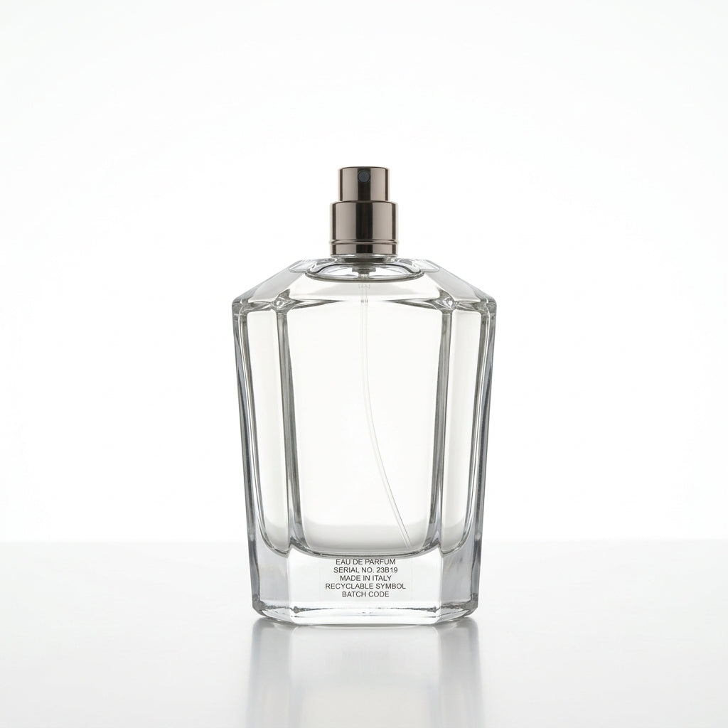 Fragrance bottle — Studio - Back View | Generated by Modelize