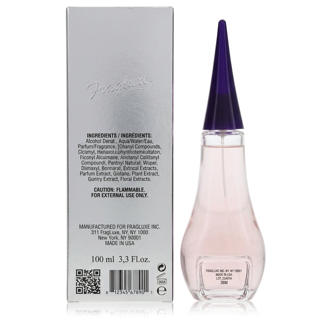 Perfume bottle and packaging — Studio - Back View | Generated by Modelize