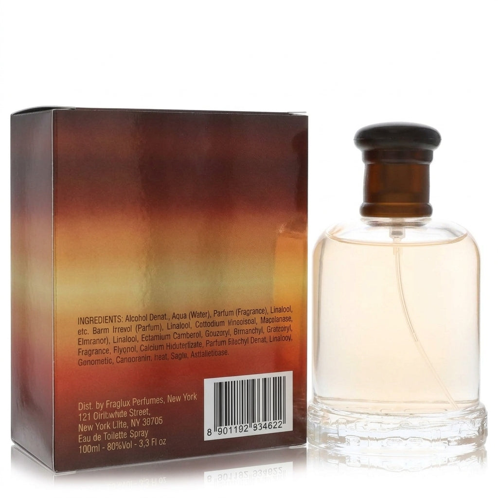 Fragrance bottle and packaging — Studio - Back View | Generated by Modelize