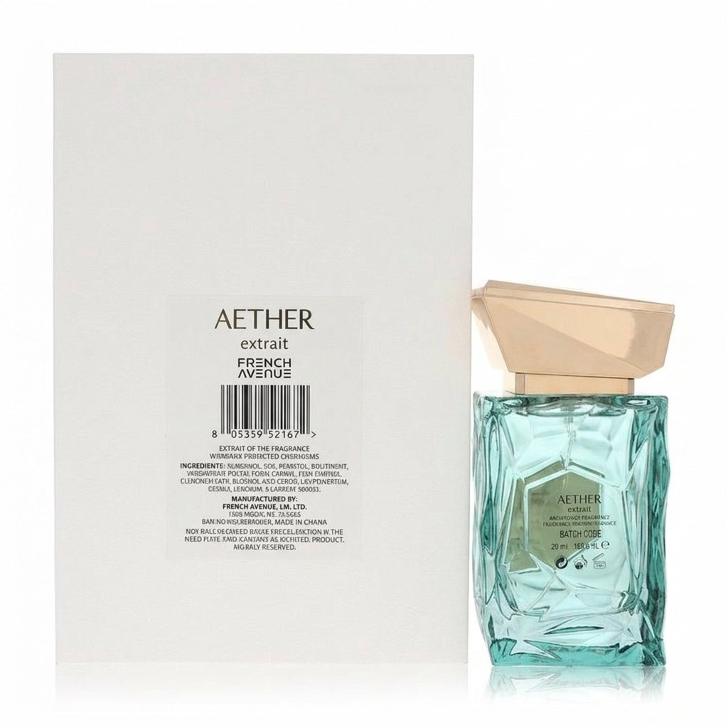 Fragrance bottle and packaging — Studio - Back View | Generated by Modelize