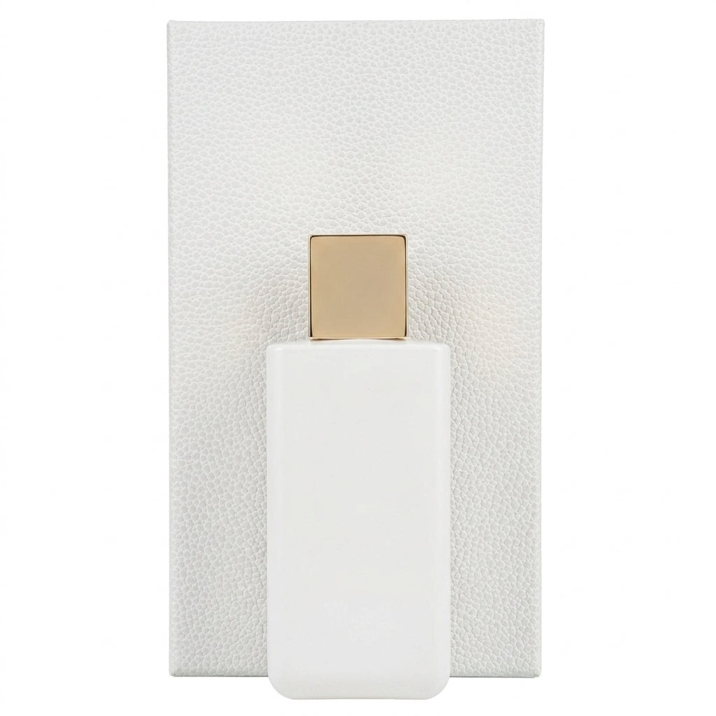 Perfume bottle and packaging — Studio - Back View | Generated by Modelize