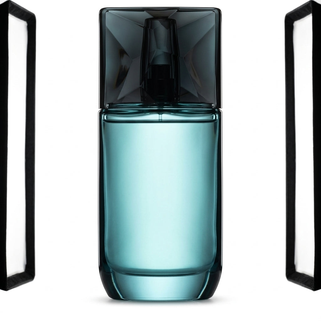 Fragrance bottle — Studio - Back View | Generated by Modelize