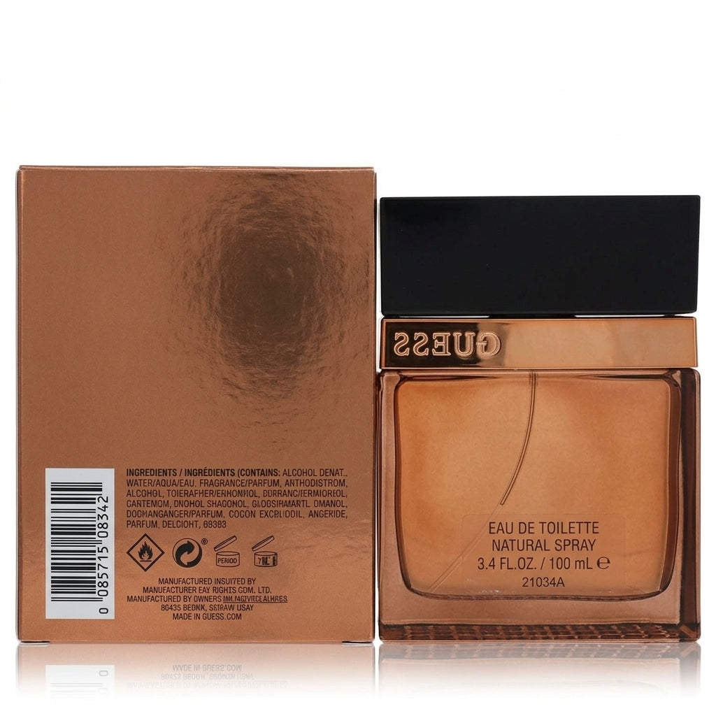 Fragrance bottle and packaging — Studio - Back View | Generated by Modelize