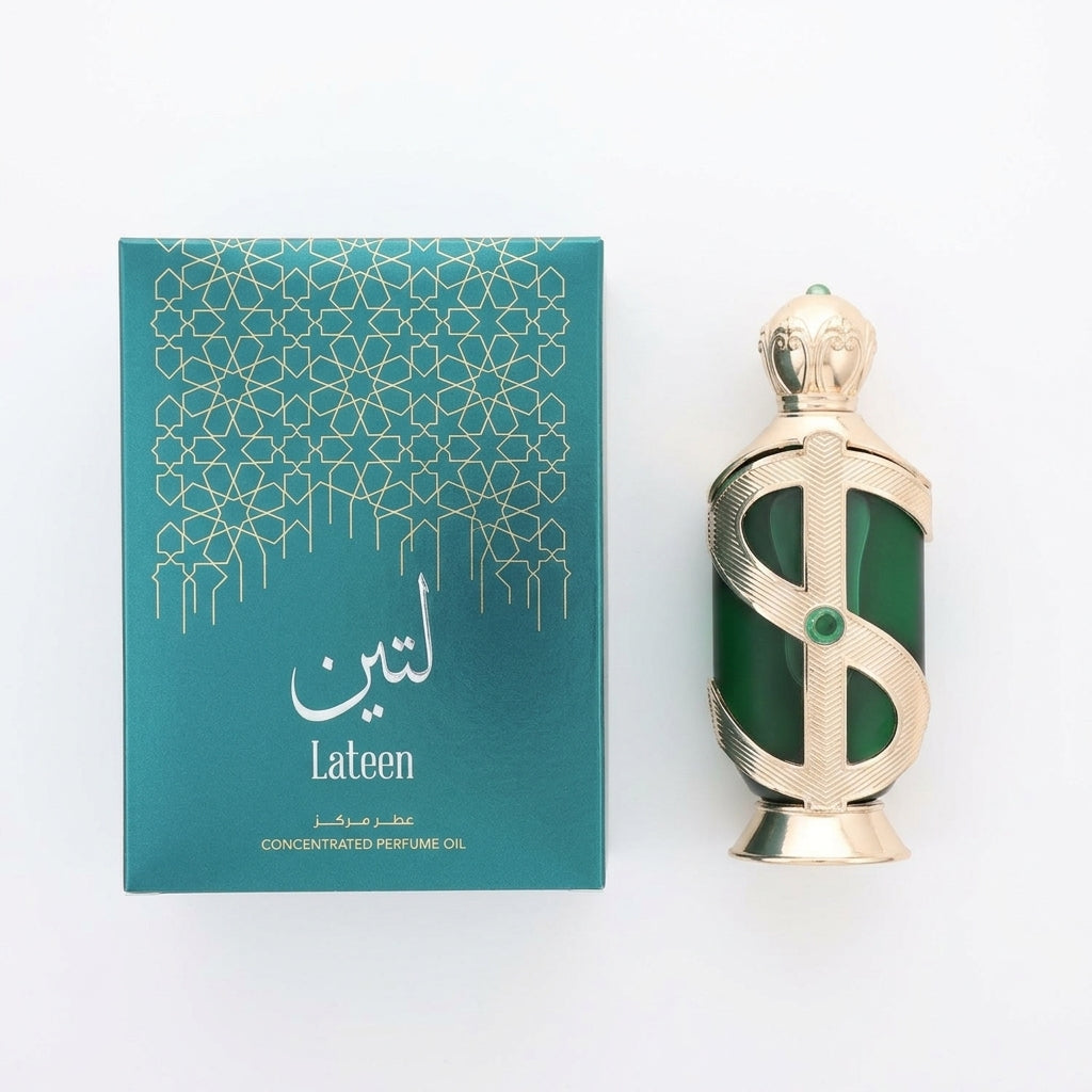 Concentrated Perfume Oil — Flat Lay - Front | Generated by Modelize