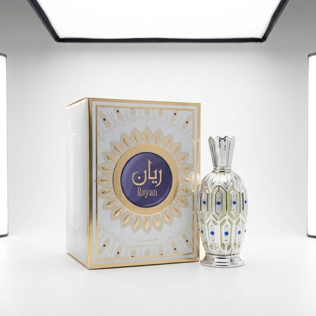Concentrated Perfume Oil and Packaging — Studio - Clean | Generated by Modelize