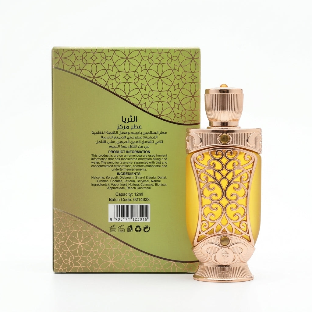 Concentrated Perfume Oil — Studio - Back View | Generated by Modelize