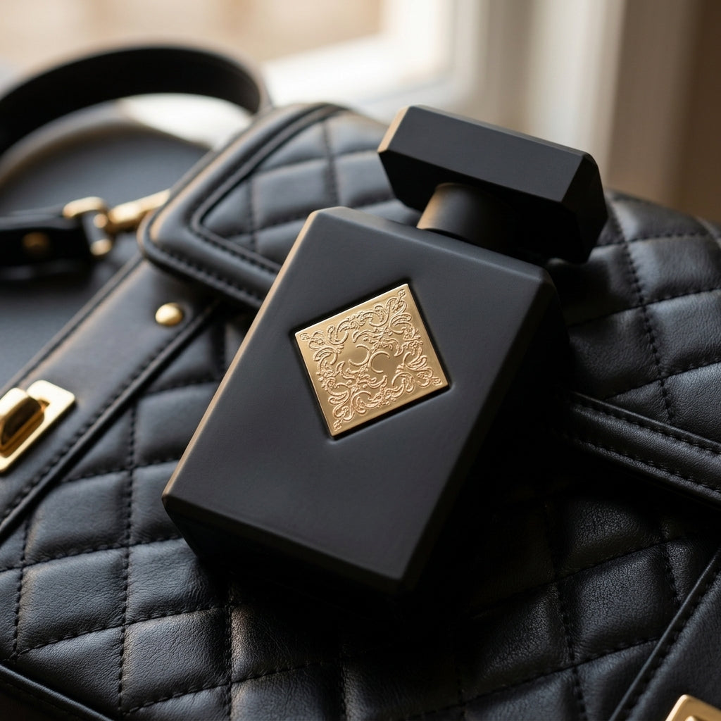 Eau de Parfum bottle — Studio - Back View | Generated by Modelize