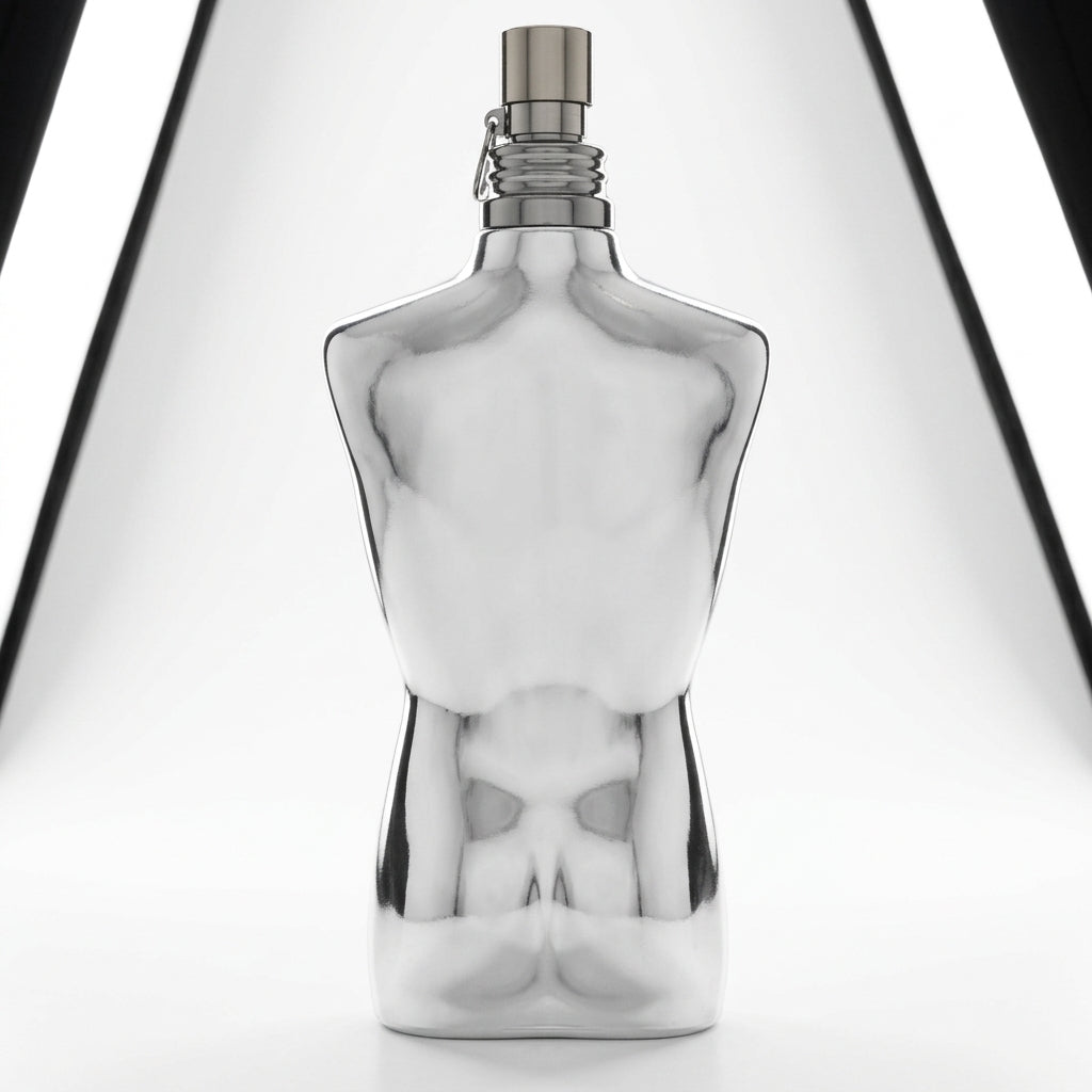 Fragrance bottle — Studio - Back View | Generated by Modelize