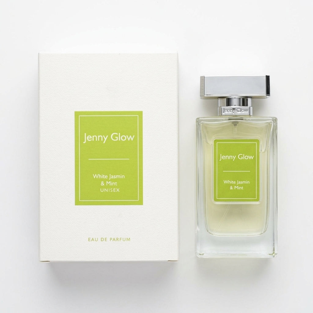 Fragrance bottle and packaging — Flat Lay - Front | Generated by Modelize
