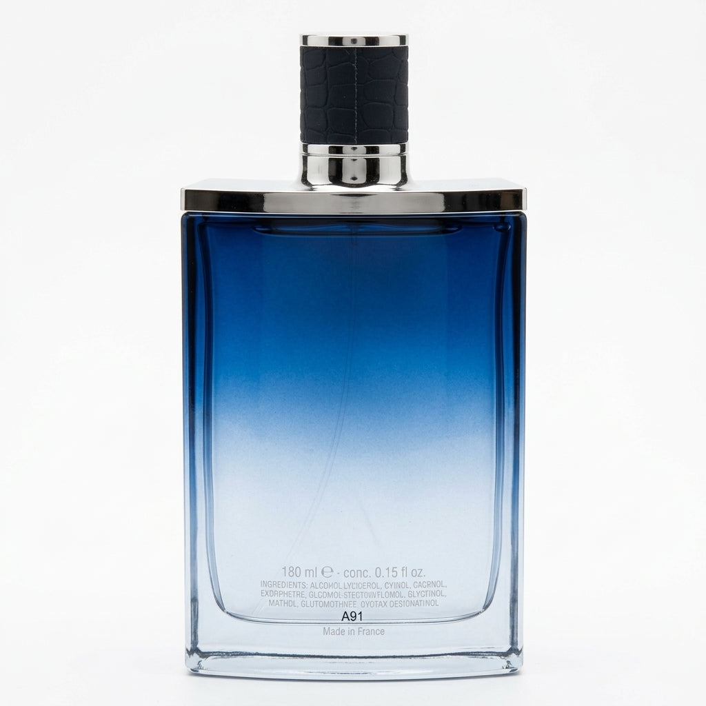 Men's Fragrance — Studio - Back View | Generated by Modelize