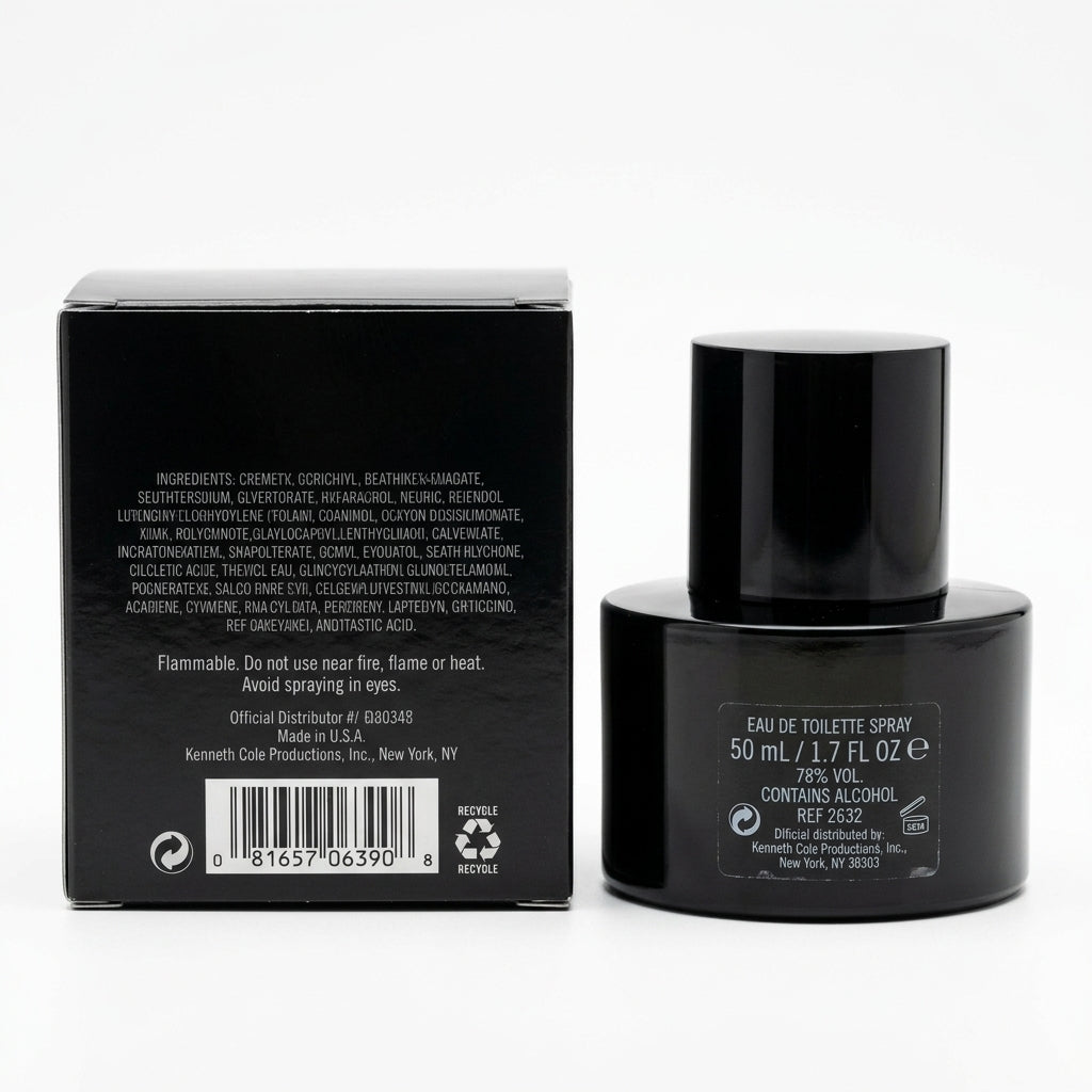 Fragrance bottle and packaging — Studio - Back View | Generated by Modelize