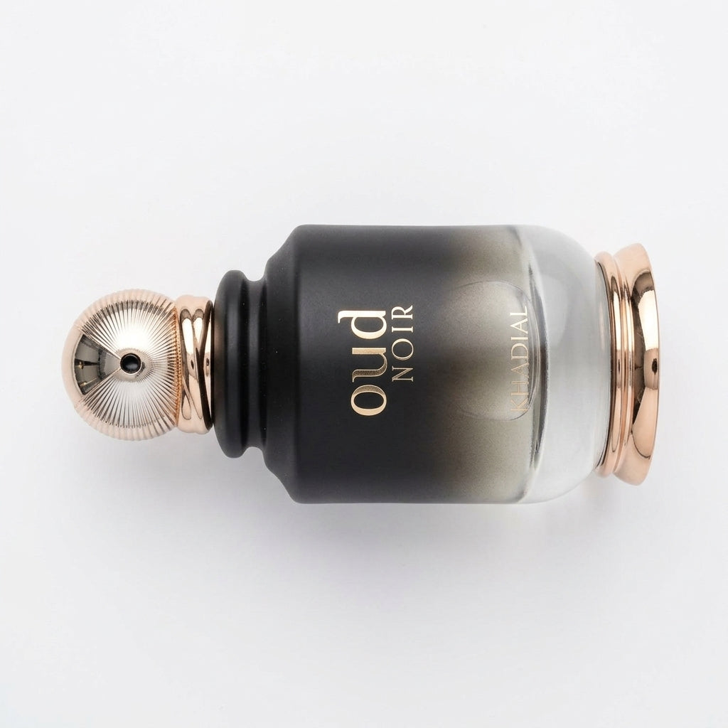 Perfume Bottle — Flat Lay - Back | Generated by Modelize