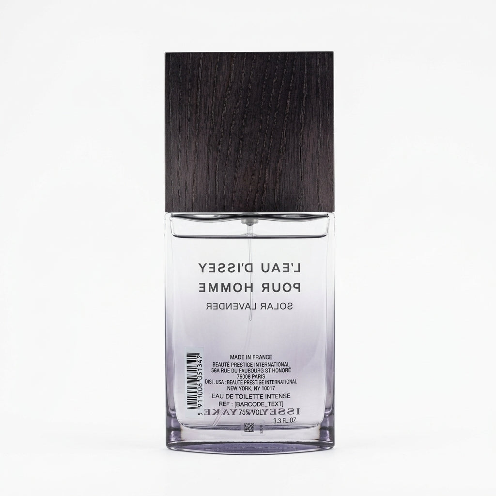 Fragrance bottle and packaging — Studio - Back View | Generated by Modelize