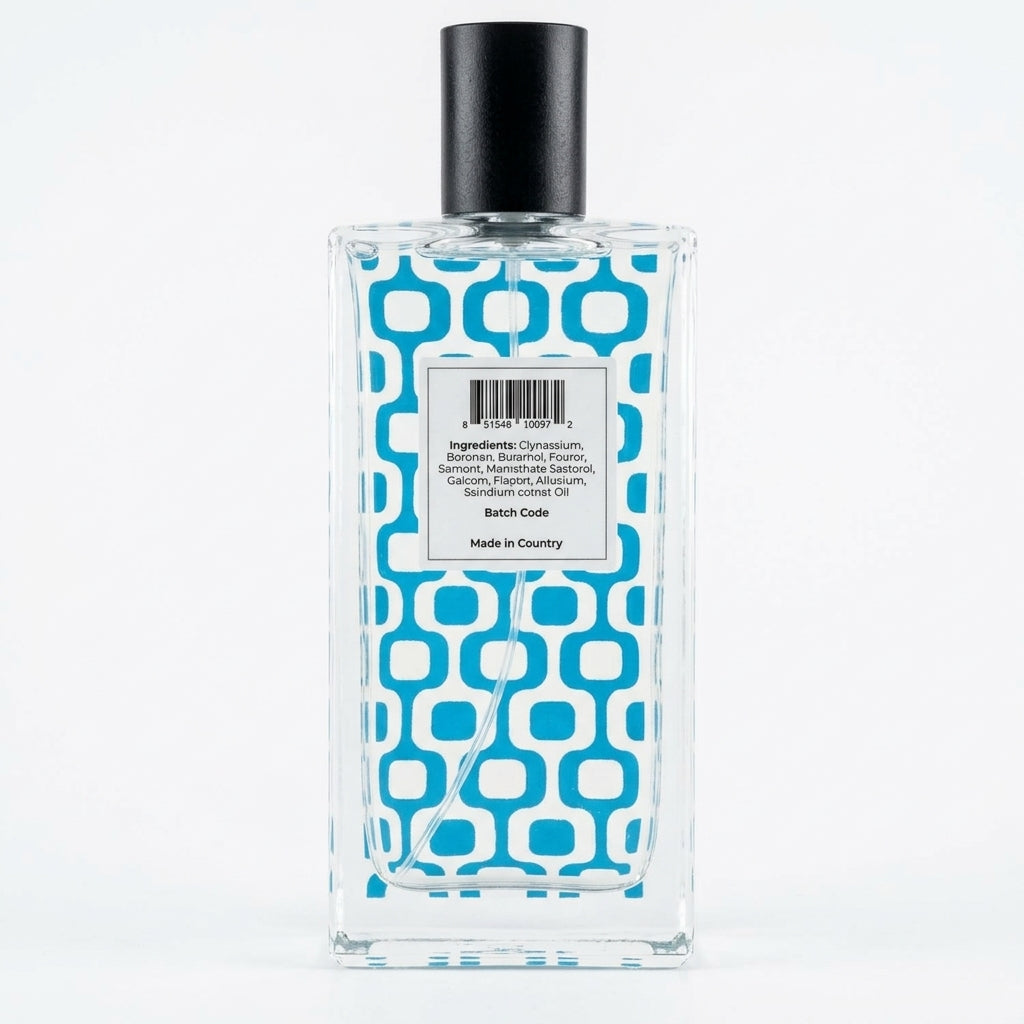 Fragrance Bottle — Studio - Back View | Generated by Modelize