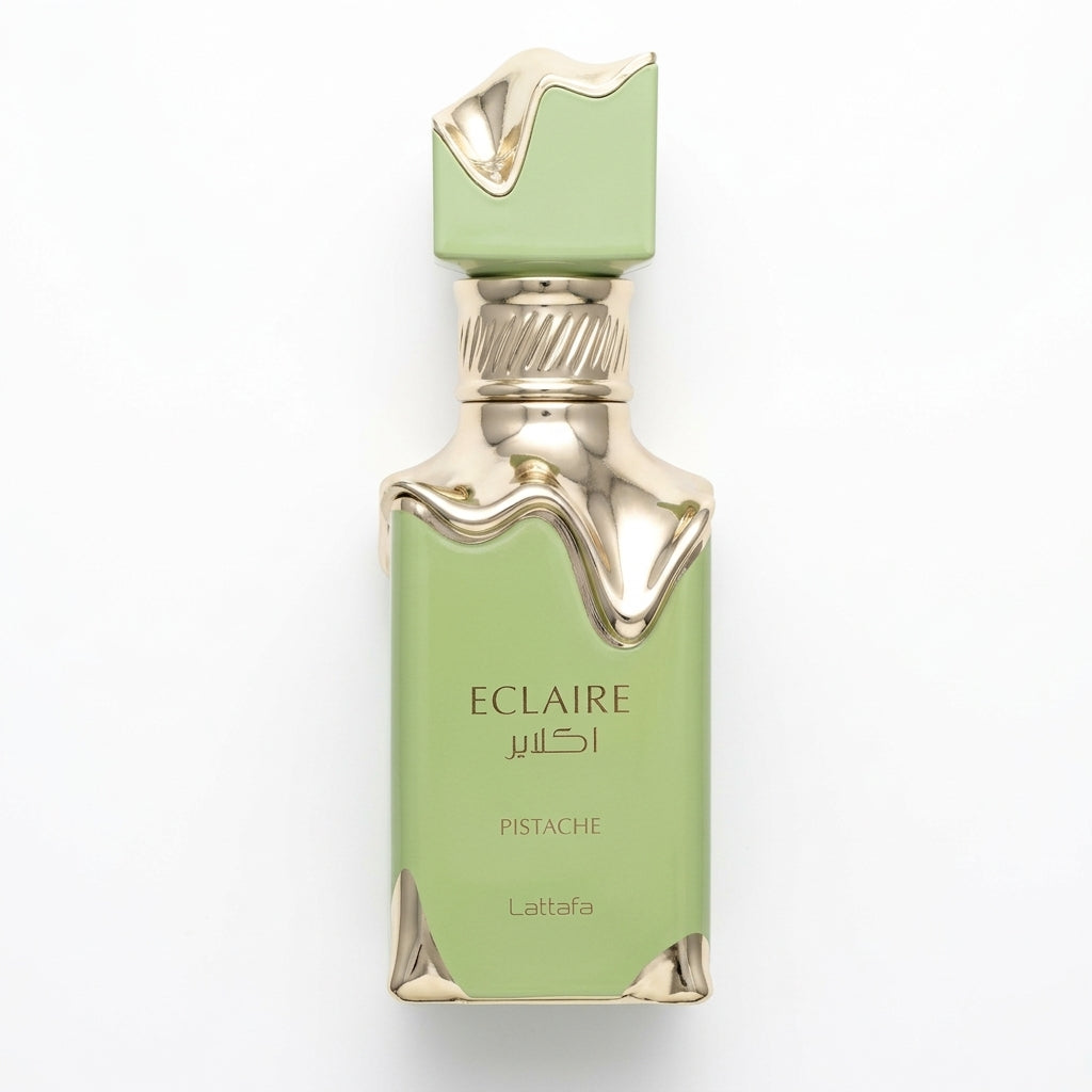 Perfume Bottle — Flat Lay - Front | Generated by Modelize
