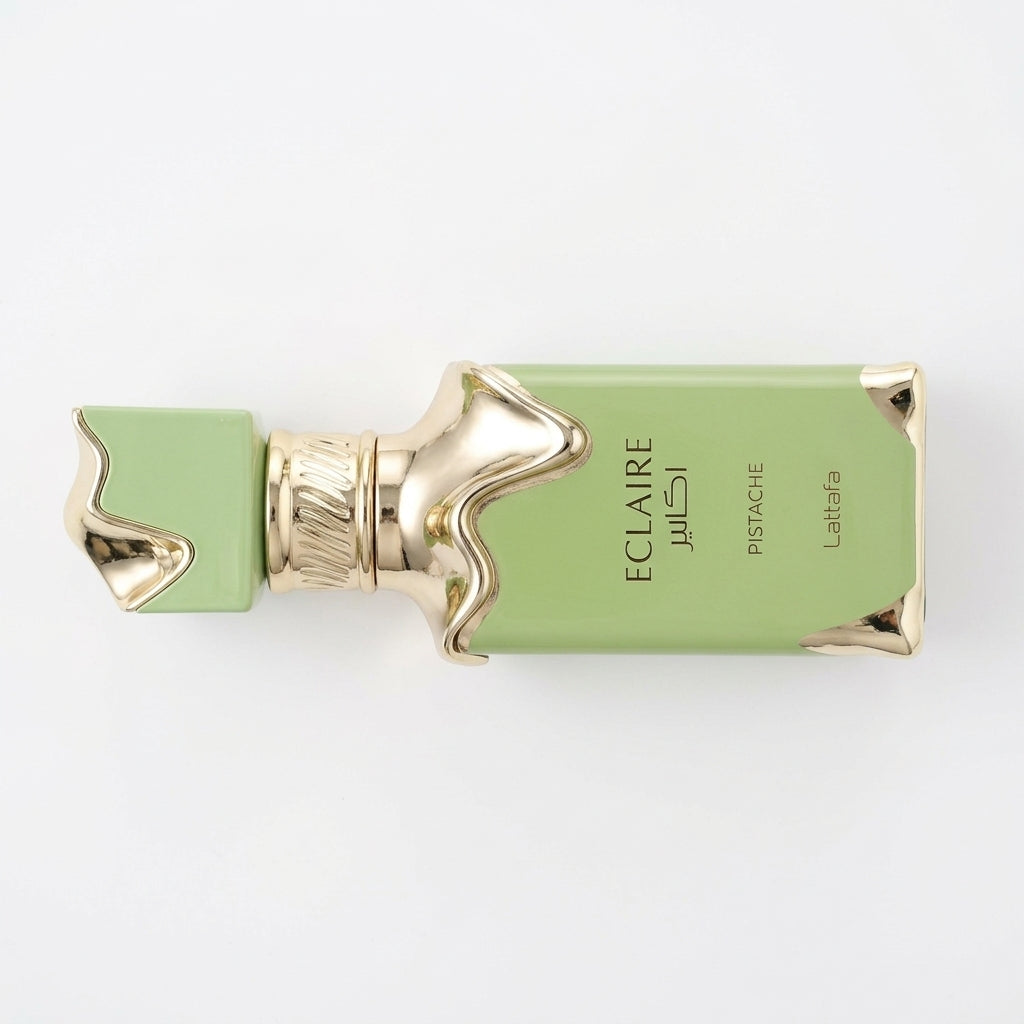 Perfume bottle — Flat Lay - Back | Generated by Modelize