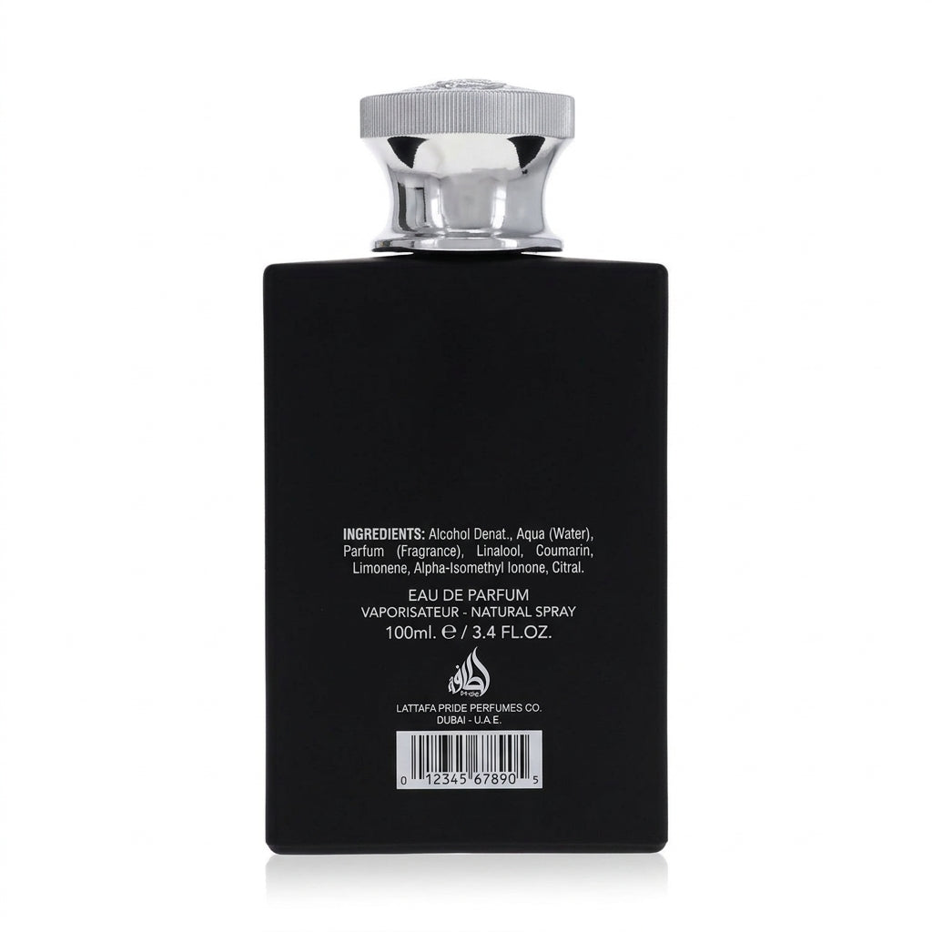 Perfume bottle — Flat Lay - Back | Generated by Modelize