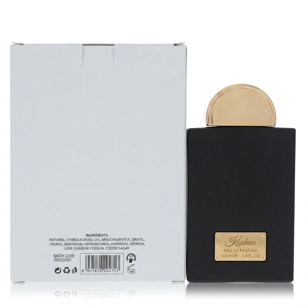 Eau De Parfum Spray and Packaging — Studio - Back View | Generated by Modelize