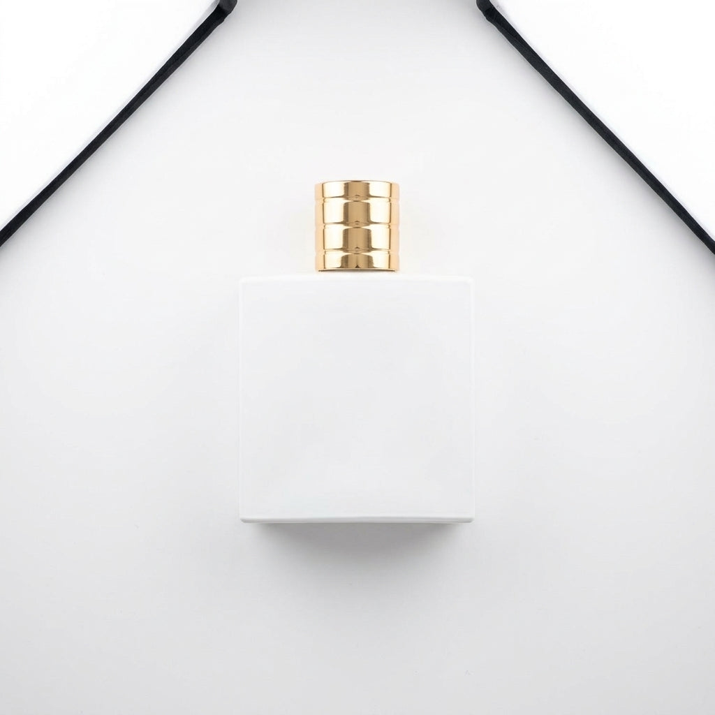 Perfume Bottle — Flat Lay - Back | Generated by Modelize