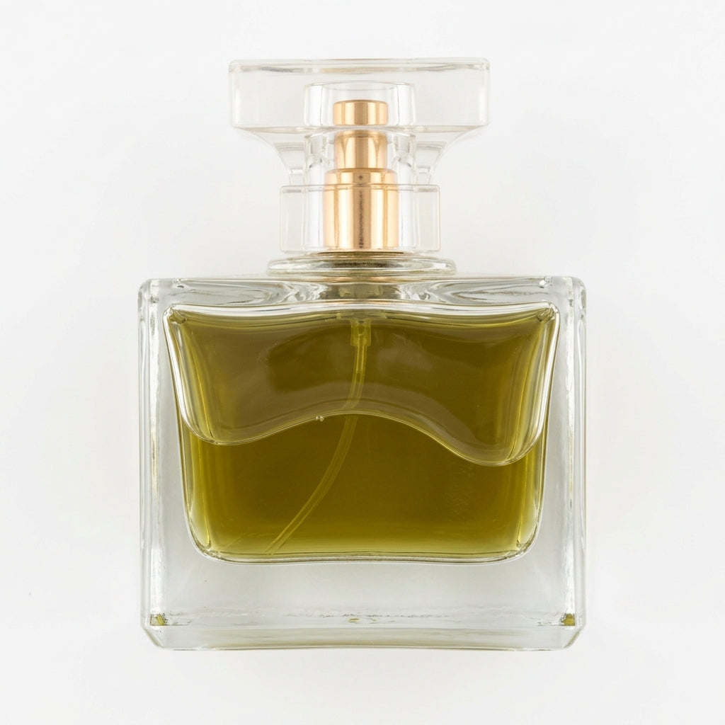Perfume Bottle — Flat Lay - Back | Generated by Modelize