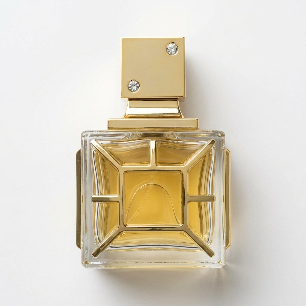 Perfume Bottle — Flat Lay - Back | Generated by Modelize