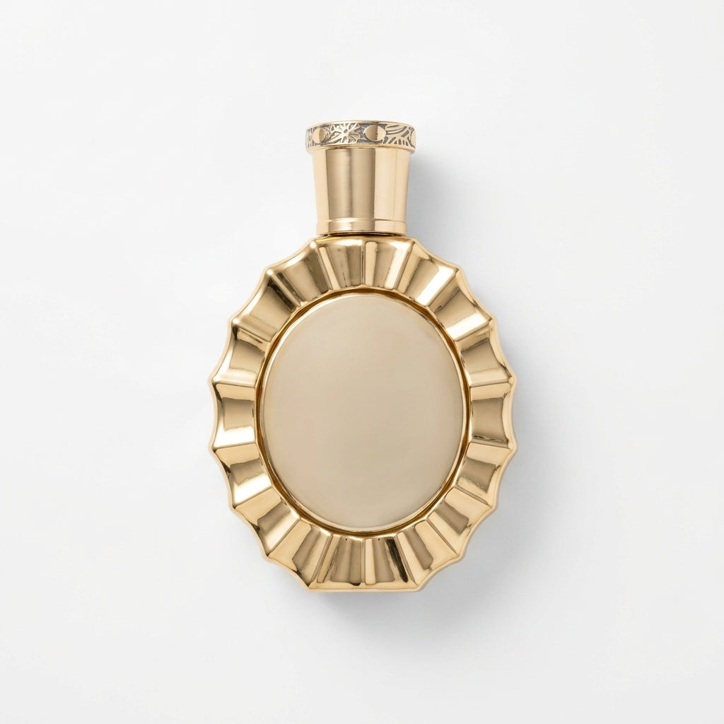 Perfume bottle — Flat Lay - Back | Generated by Modelize