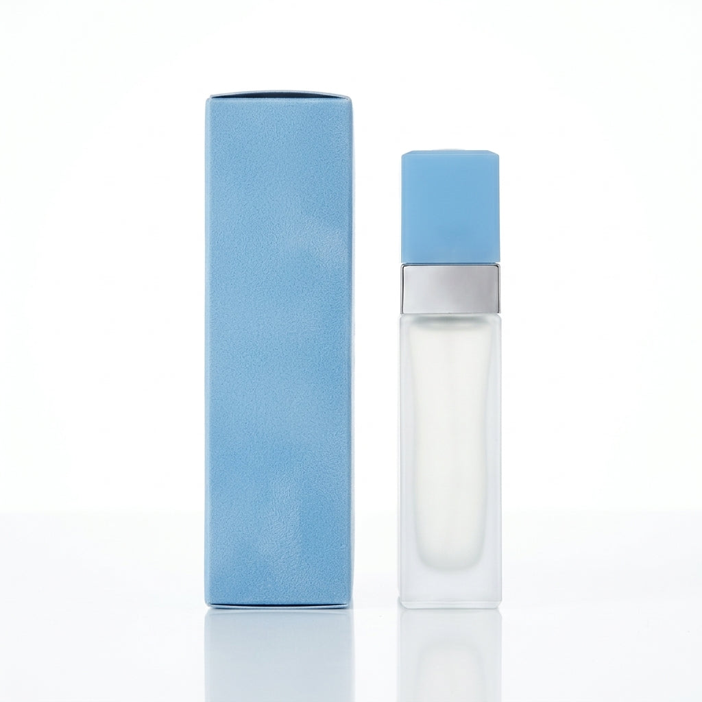 Perfume bottle and packaging — Studio - Side View | Generated by Modelize