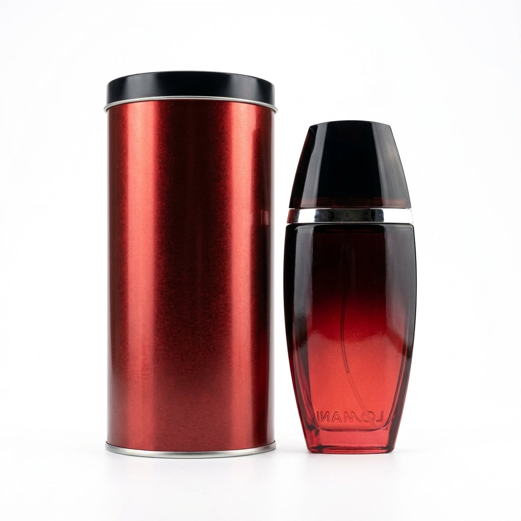Fragrance bottle and canister set — Studio - Back View | Generated by Modelize