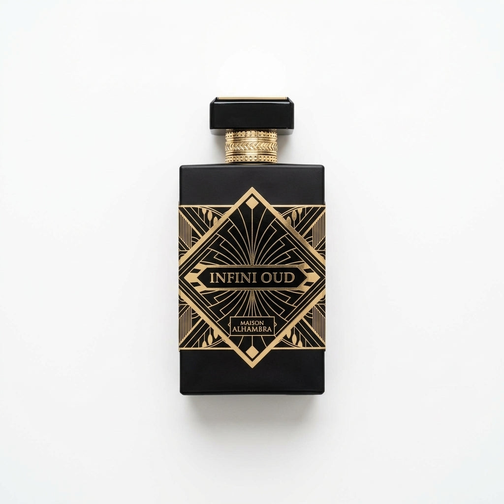 Fragrance bottle — Flat Lay - Front | Generated by Modelize