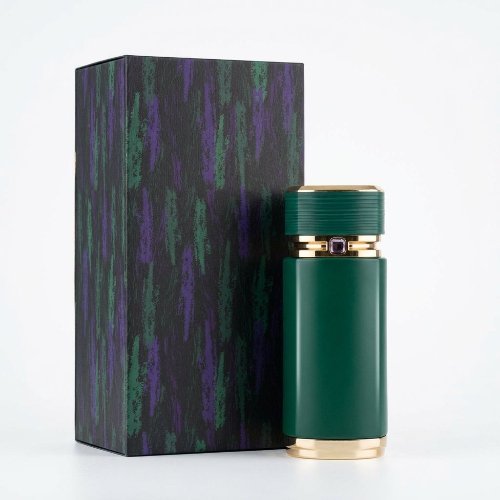 Eau De Parfum bottle and packaging — Studio - Back View | Generated by Modelize