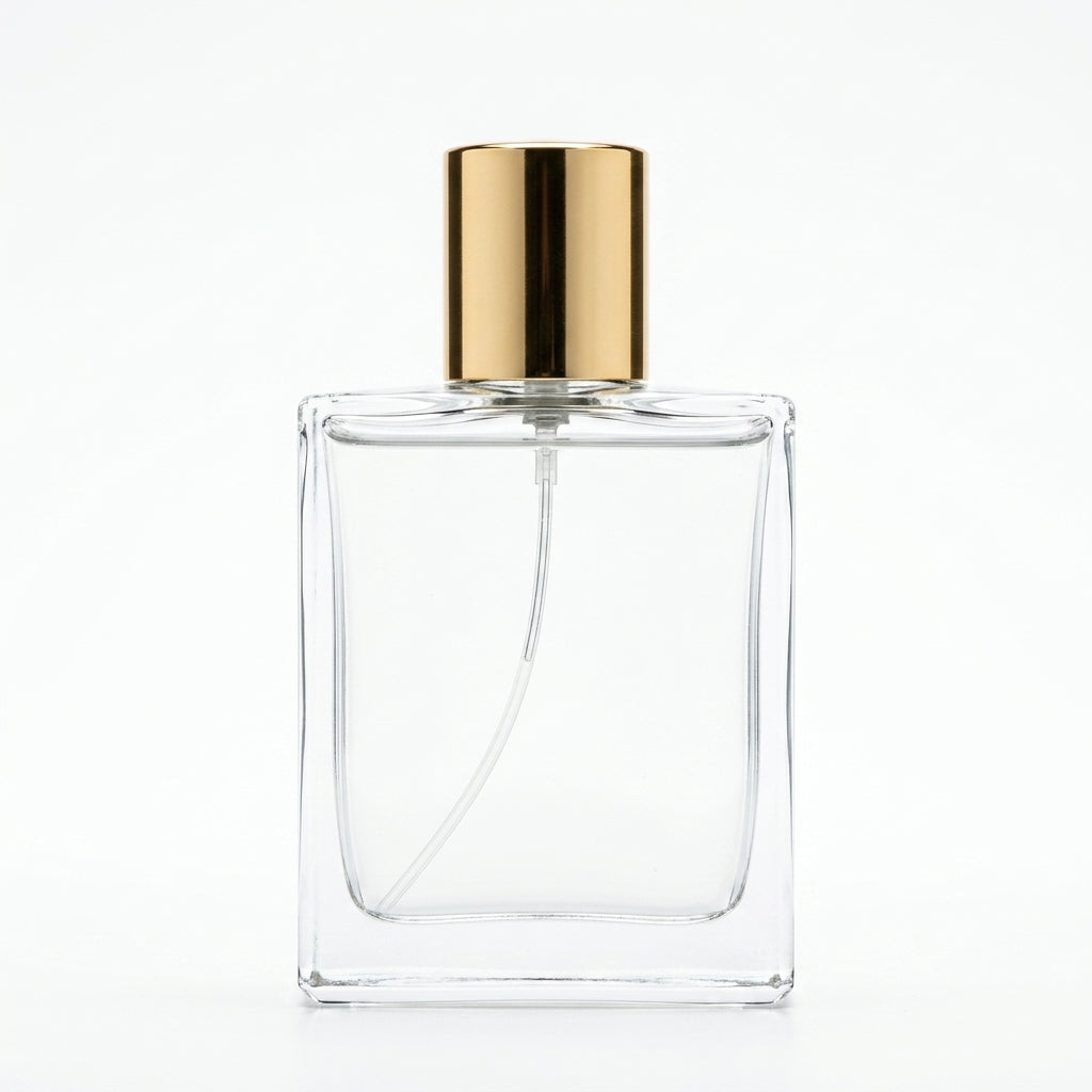 Fragrance bottle — Studio - Back View | Generated by Modelize