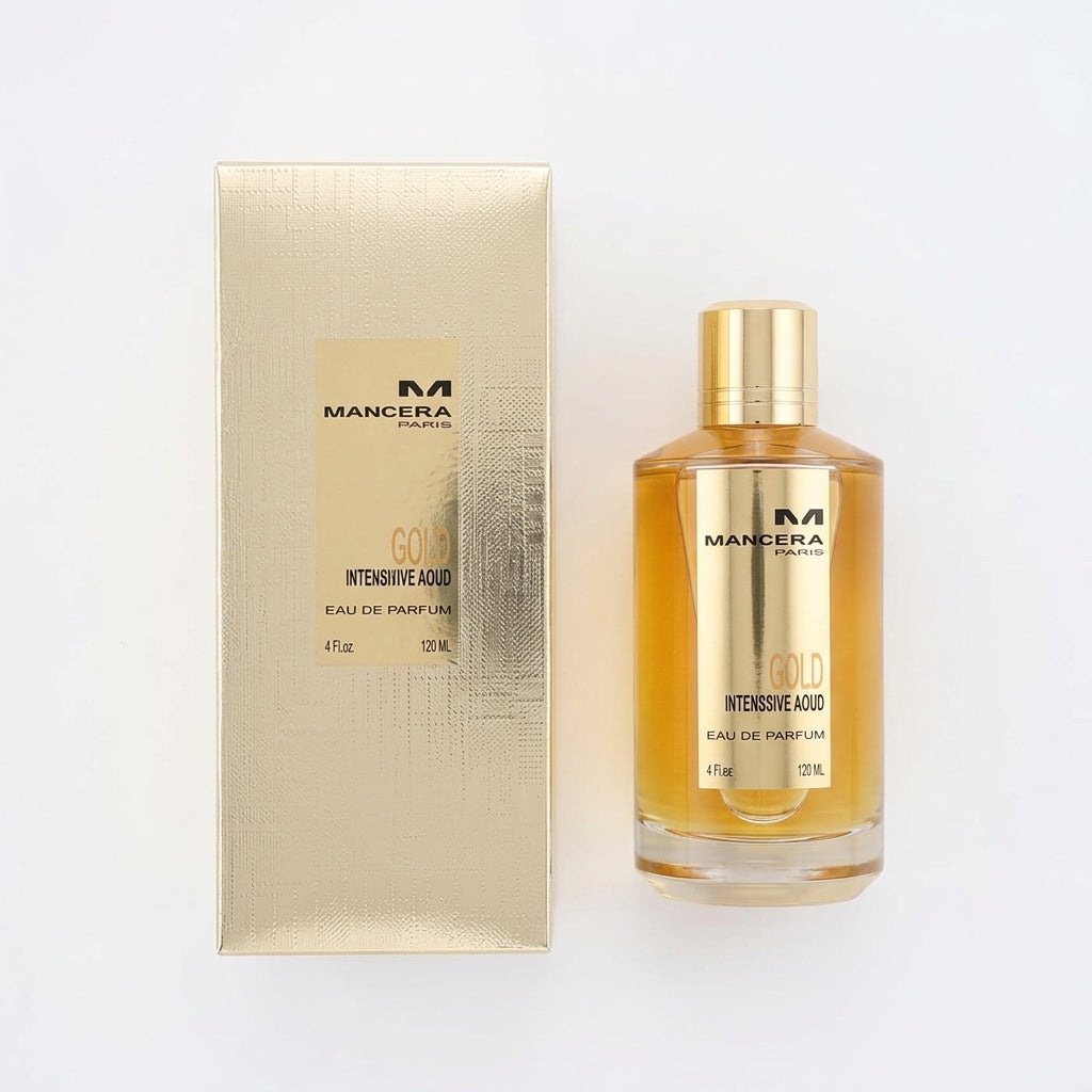 Luxury fragrance bottle and box — Flat Lay - Front | Generated by Modelize