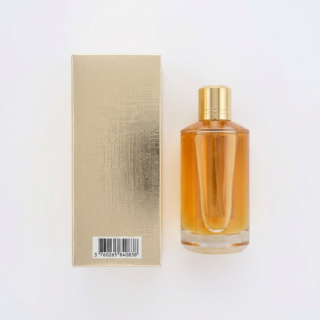 Fragrance perfume and packaging — Flat Lay - Back | Generated by Modelize
